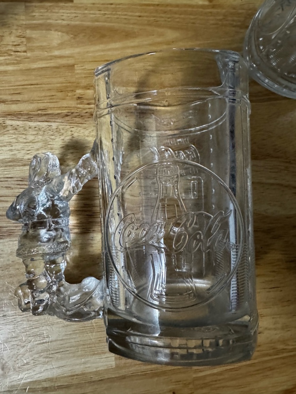Vintage Coca-Cola Santa heavy duty glass mug